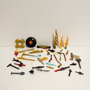 LEGO Accessories Lot Ninjago Weapon Bundle Flame Sword